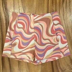 Altar'd State High Waist Swirl Pattern Shorts
